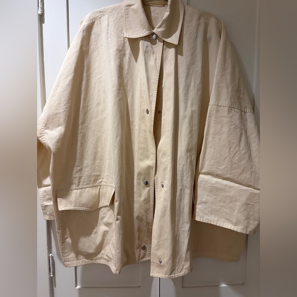 Toteme Other - Toteme Cream Overshirt Washed Cotton